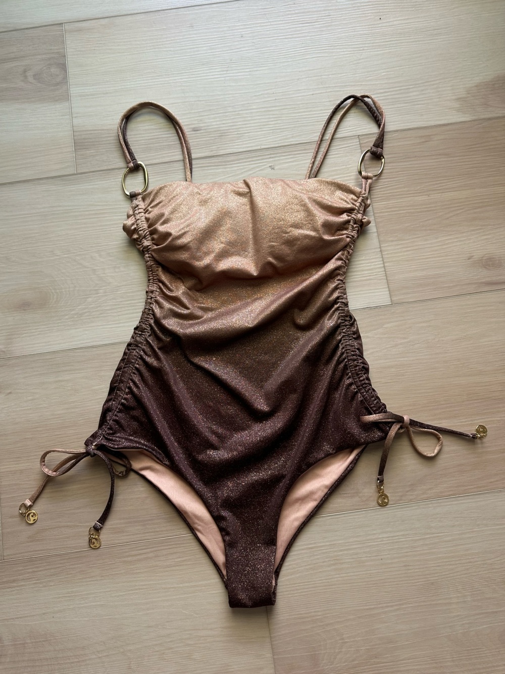 NEW! Ola Azul Rosario Umber One Piece - Size Small